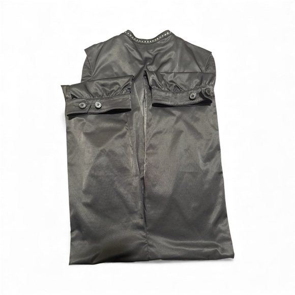 ⚡️M by Madonna x H&M vintage y2k black satin rhinestone jumpsuit size 4 - Picture 4 of 10